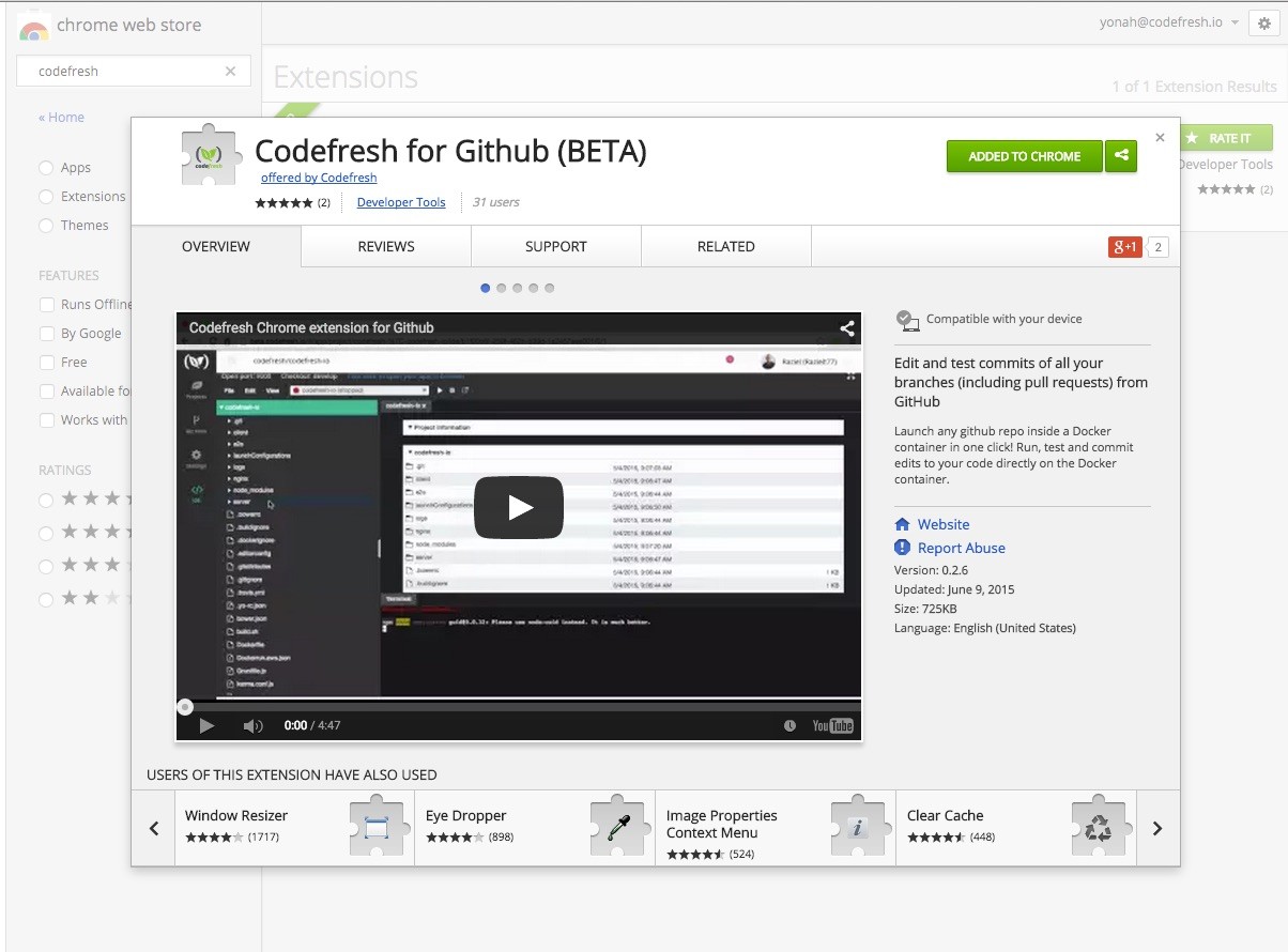 Step 13: Install Codefresh Extension