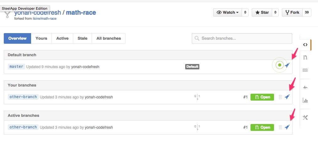 Step 15: Launch Branch from Github